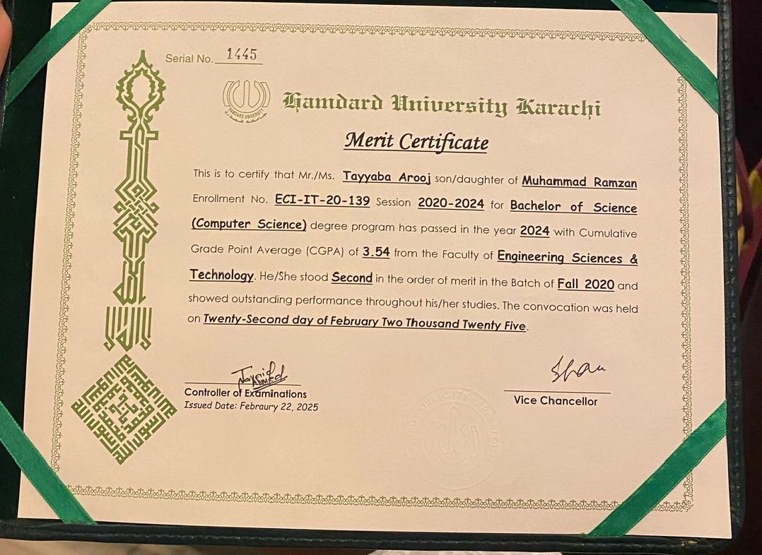 Merit Certificate